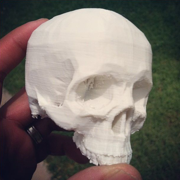 Nanogram Experiments: 3D Printed Skull in ABS Plastic